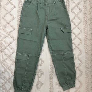 Green Cargo Jogger Pants